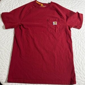 Carhartt Men's Red Short Sleeve Tee small
